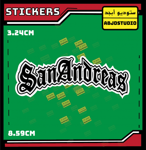 San Andreas - استكر لابتوب