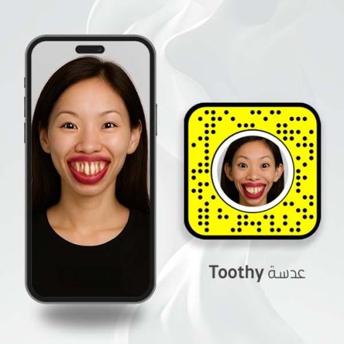 عدسة سناب شات Toothy