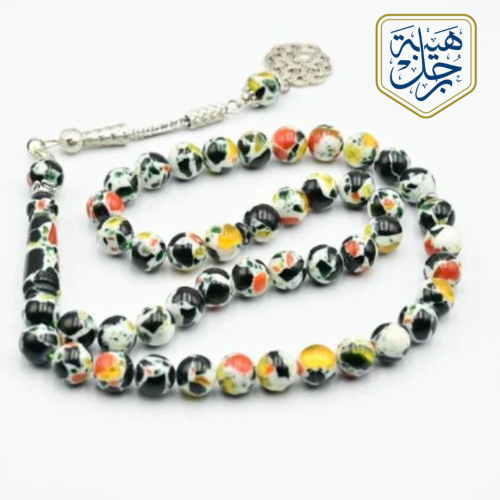 سبحه عقيق حجري ملونه