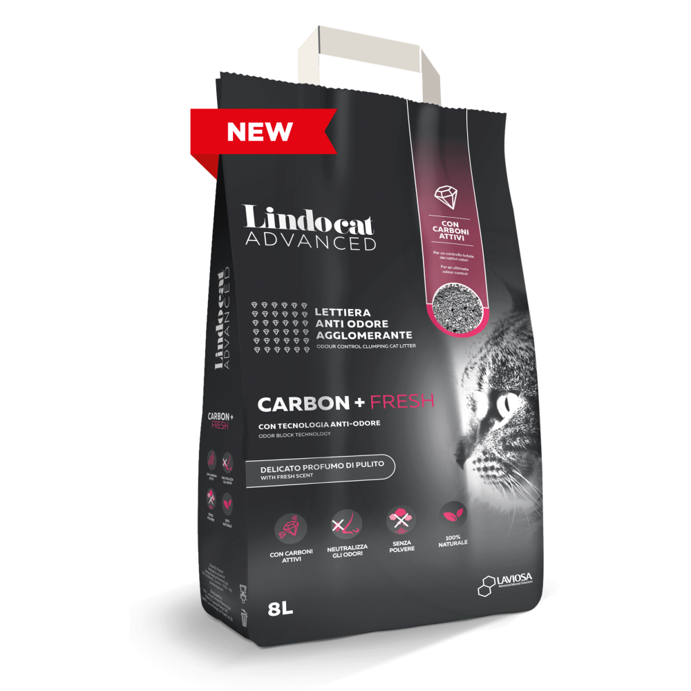 ليندوكات ادفانسد كلامبينغ  بالكربون المنعش رمل للقطط 8لتر