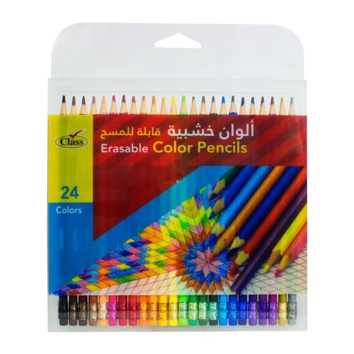ألوان خشبية 24 لون بمحاية - Class
