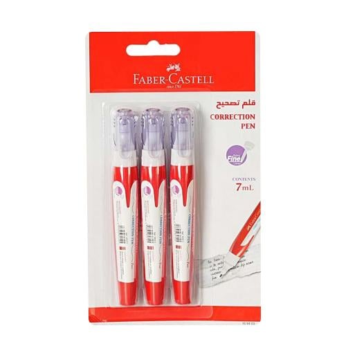 أقلام تصحيح 3 حبات FABER CASTELL- 7ml