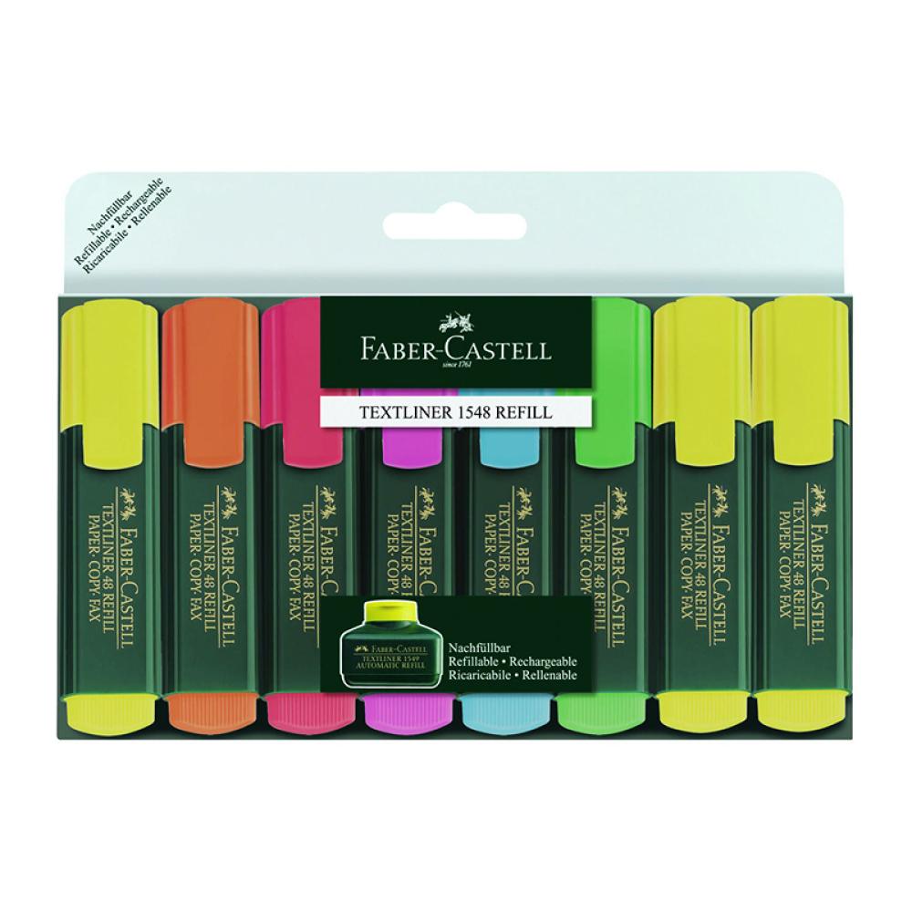 طقم أقلام تظهير 8 لون - FABER CASTELL