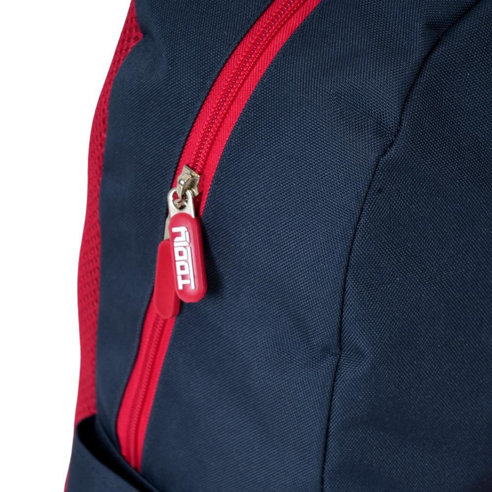 مجموعة شنطة ظهر مدرسية تولي 4 في 1 بتصميم مميز لون اسود و احمر 17 أنش