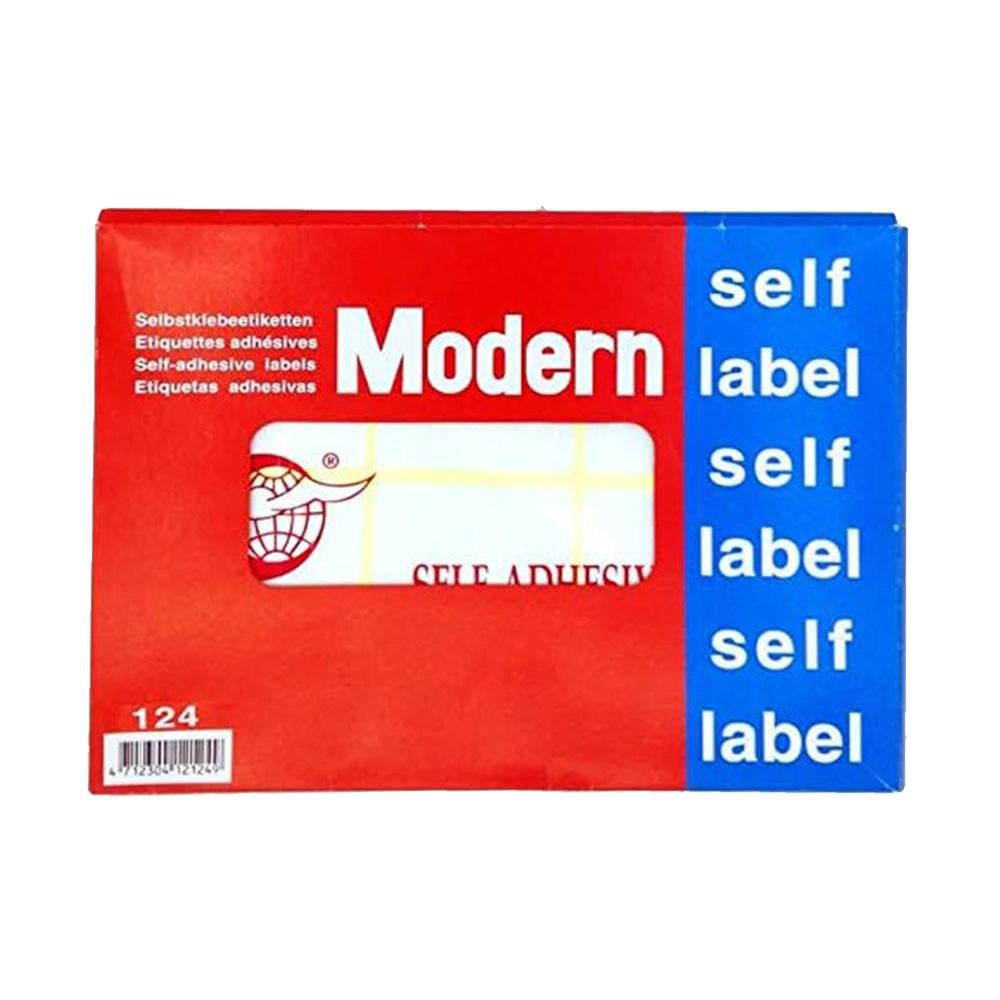 استيكر أبيض مستطيل ( 124 ) - MODERN
