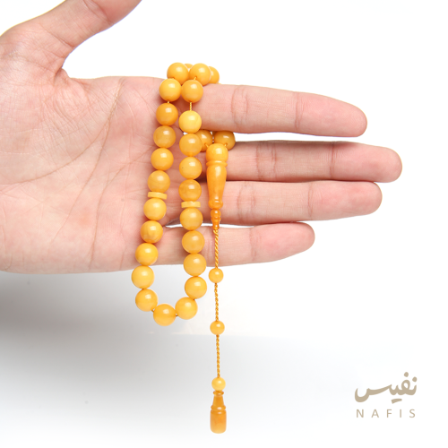 سبحة كهرمان اصفر دائزي
