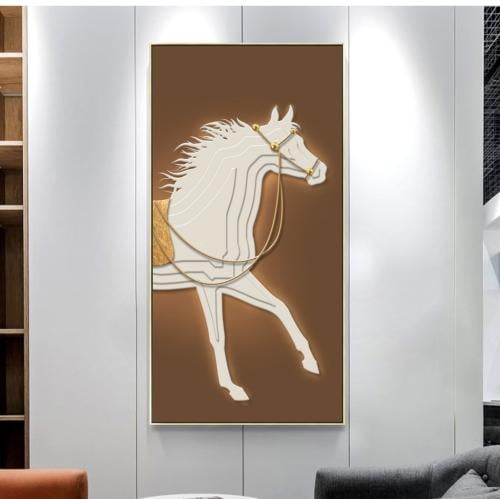 لوحة الخيل طولية  الاكثر مبيعا
