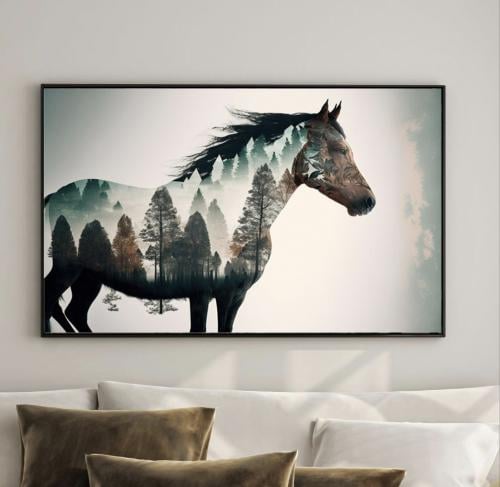 لوحه الخيل طباعة