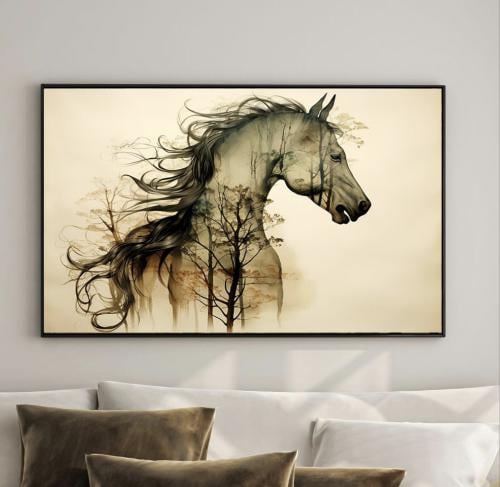 لوحه الخيل طباعة