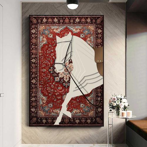 لوحه الخيل خلفية سجاد