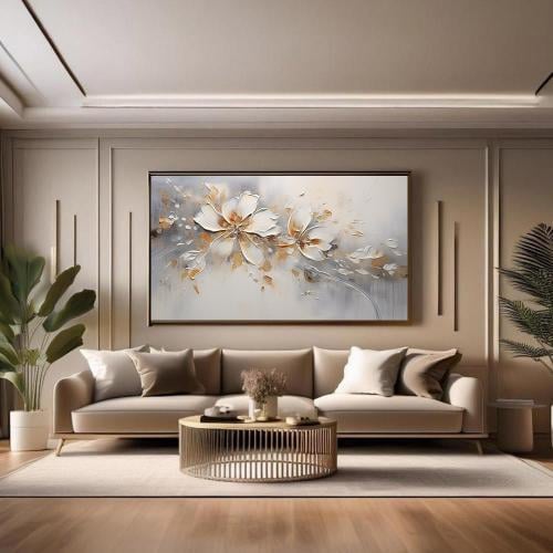 لوحة الورد تجريدي