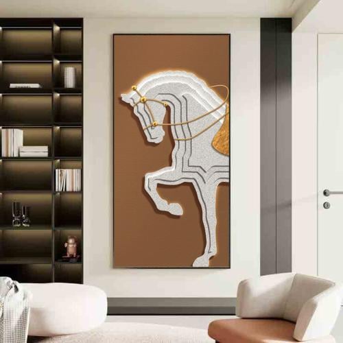 لوحة الخيل طولية  الاكثر مبيعا