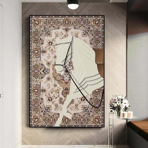 لوحه الخيل خلفية سجاد