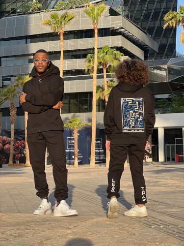 Oversized Black Pacman Hoodie