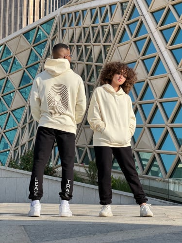 Oversized Beige Hoodie