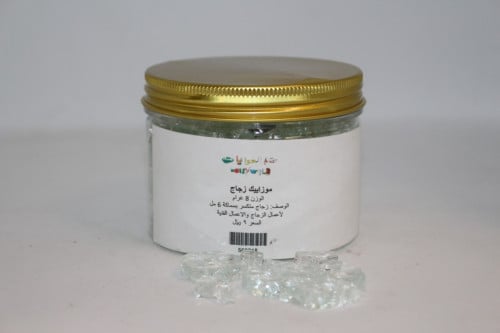 فسيفساء زجاجي ابيض شفاف