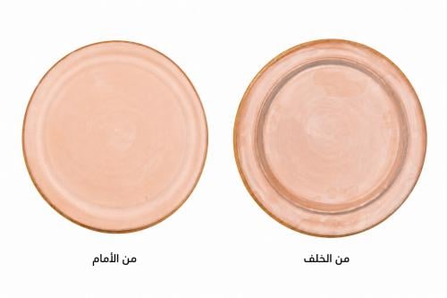 صحن فخار أحمر