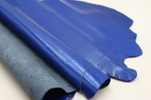 indigo blue leather