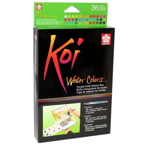 ألوان ساكورا كوي المائية 36 لون مع فرشاة