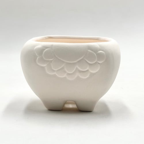 قطعة خزف مركن زرع بأقدام