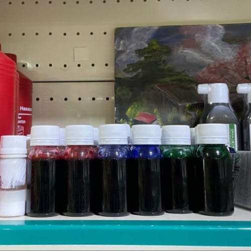 حبر  ياباني  ازرق