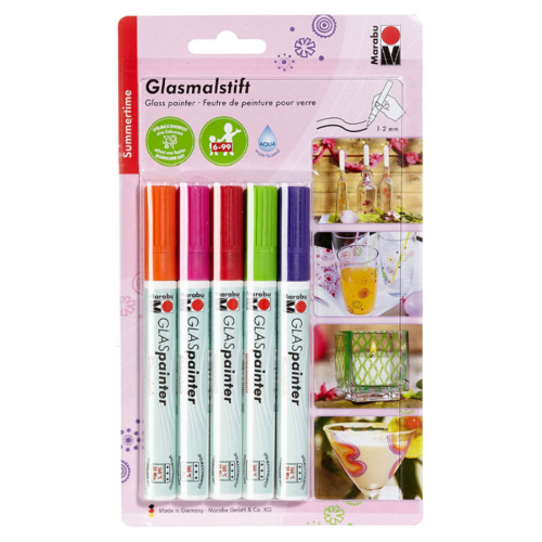 قلم التحديد للزجاج المائي من مارابو - 1-2 مم 5 قطع