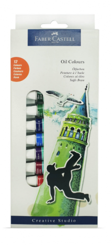 فابر كاستل - طقم ألوان زيتية للمبتدئين - 12 قطعة