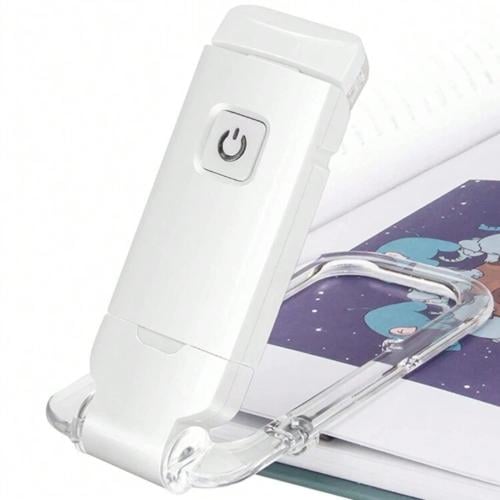 إضاءة قراءة بمشبك قابلة لإعادة الشحن USB لون أسود
