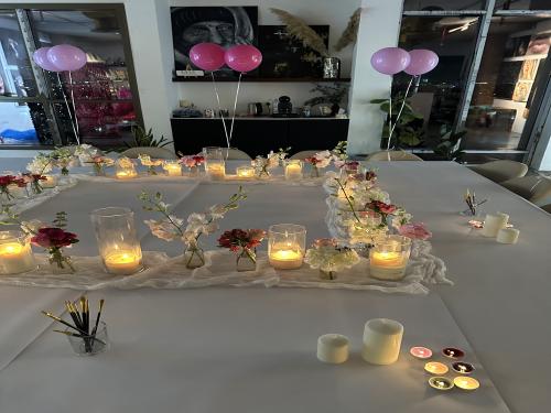 Candles and flowers 18 april