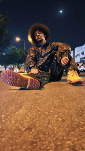 طقم جنز أسود تصميم كامل SLOW SHOP