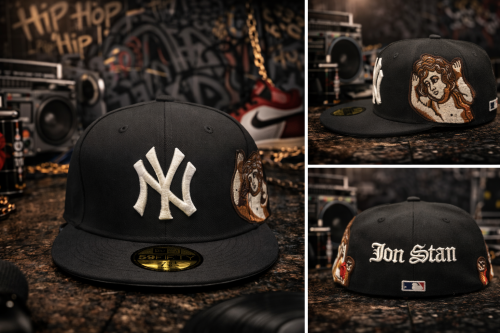 كاب NY أسود مقفل