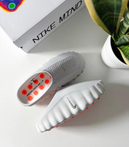 High-quality gray Nike slippers