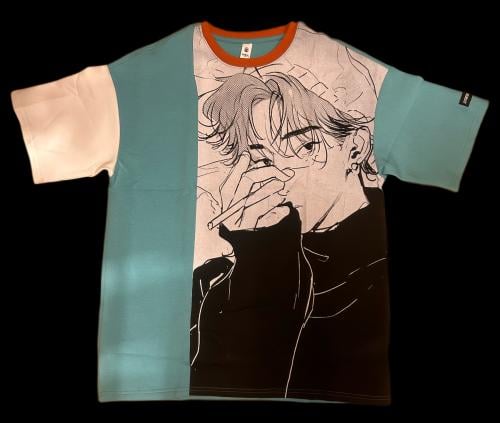 تي شيرت إنمي اخضر