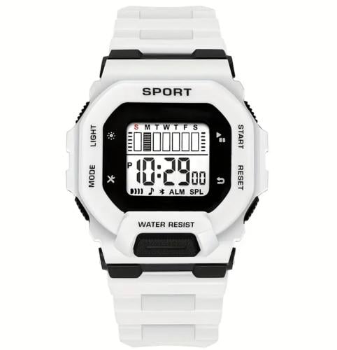 ساعة رياضية أبيض