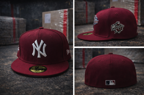 كاب NY عنابي مقفل