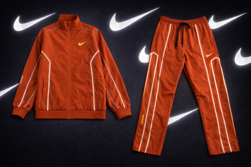 طقم نايك برتقالي كامل عاكس