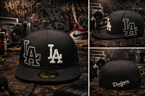 كاب LA أسود مقفل