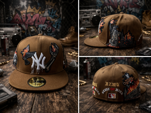 كاب NY بني مقفل