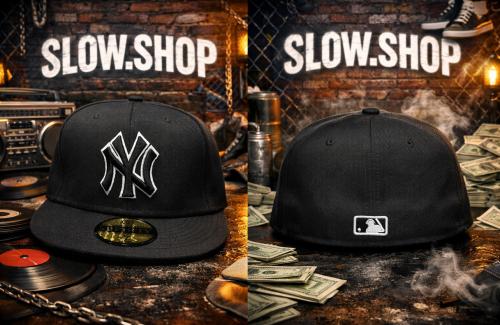 كاب NY أسود مقفل