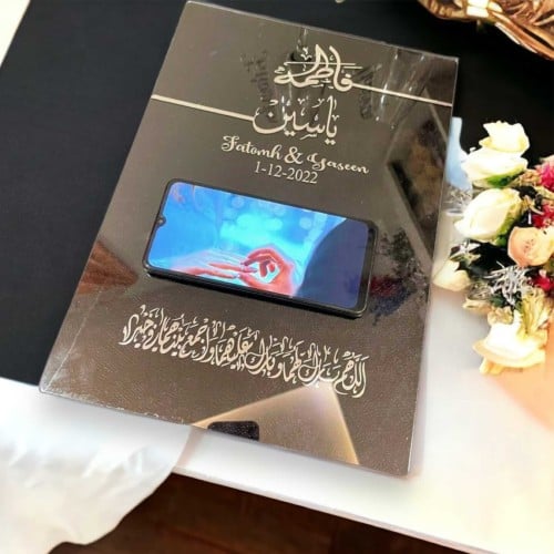 لوح التوقيع للعروس اكريلك شفاف