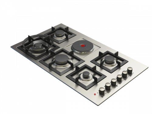 Kitchen Line Flat gas hob 5 burners 1 Electric