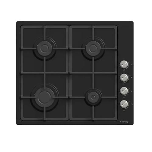 Starway Built-In Gas Cooktop 60x60 cm - 4 Burners - Black (SWBH6604-BF025)