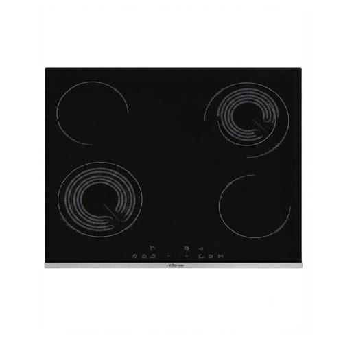 Starway Built-In Ceramic Hob, 4 Cooking Zones, 60x51cm, Touch Control, Black - SW4VC