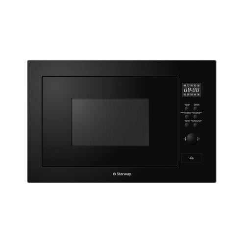 Starway Built-In Microwave Oven, 30 Liters, with Grill, Digital Control, 1450W, Stainless Steel, Matte Black