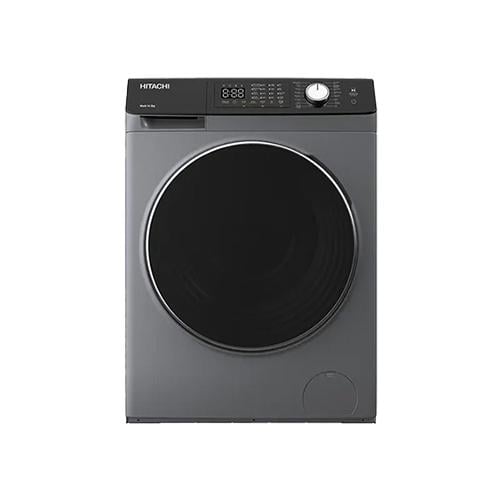 غسالة ملابس أمامية من هيتاشي – 10.5 كجم، 16 برنامج، إنفرتر، لون فضي – BD-1054HVOS