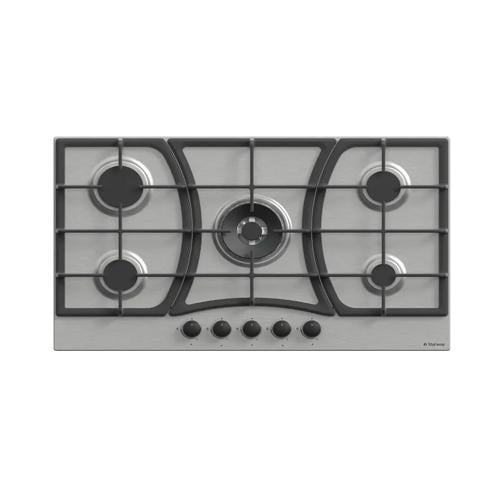 Starway Gas Hob 5 Burners, 60x90 cm, Full Stainless Steel, Circular Pan Support, Front Knobs - Model SWBH9605-BF041