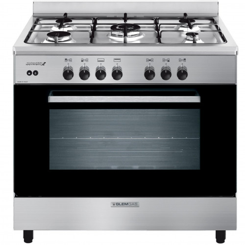 Glem Gas Cooker Size 90X60, 5 GB, Stainless Steel