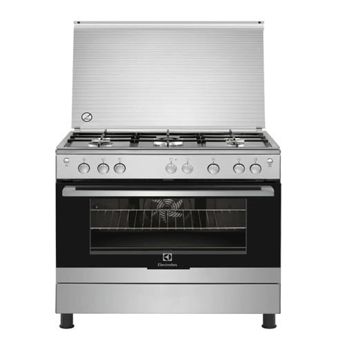 Electrolux Free Standing Multifunction Gas Cooker 5 Burner  90x60 Stainless Steel -EKG913A2OX