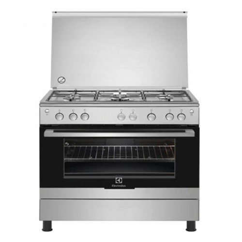 Electrolux Gas Oven 60x90cm, 5 Burner, Auto Ignition, Full Safety, Steel - EKG9000A3X