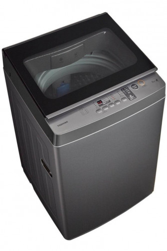 Toshiba Top Load Washer, 8kg with Pump, Great Wave Technology,Silver